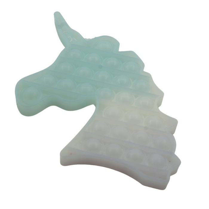 Jucarie antistres din silicon, Pop it Now and Flip It, Unicorn, Transparent [2]