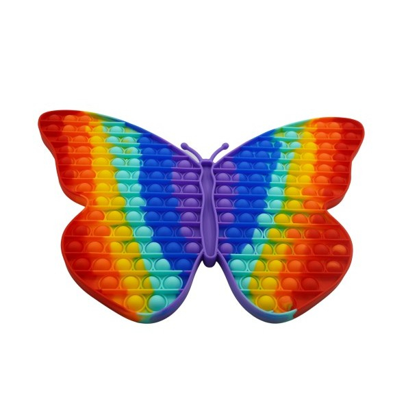 Jucarie antistres din silicon Pop it now, forma Fluture, multicolor, urias [10]