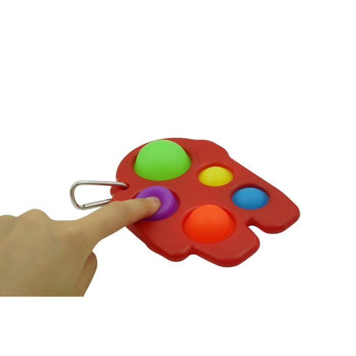 Jucarie Antistres Flippy - Fidget Toy, Simple Dimple, Among us, Rosu [4]