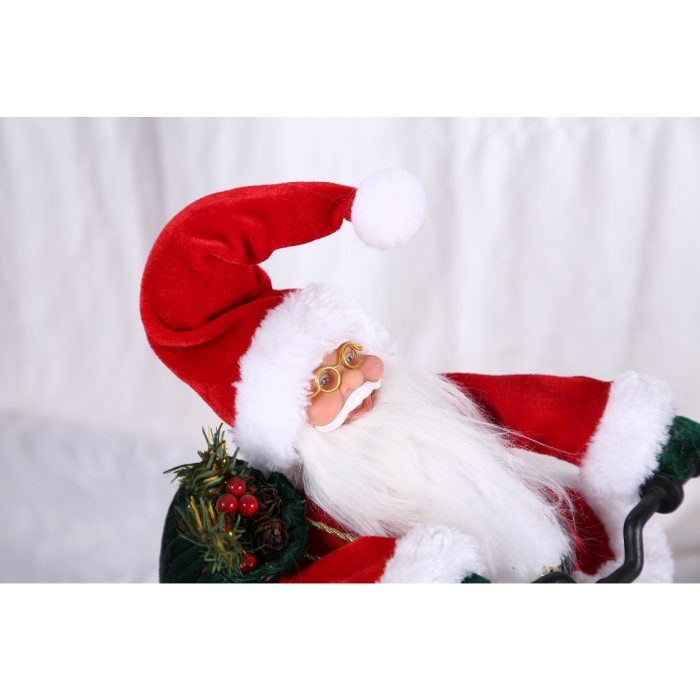 Jucarie decorativa, Flippy, Mos Craciun, 36 cm x 16 cm, grosime 23 cm, lana, tesatura de plus, poliester, interior/exterior [4]