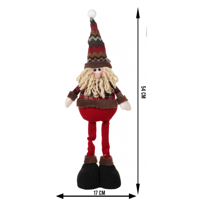 Jucarie decorativa, Flippy, Mos Craciun, 54 x 17 cm, lana, tesatura de plus, poliester, interior/exterior [6]