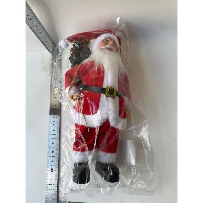 Jucarie decorativa, Flippy, Mos Craciun , standard, lana, tesatura de plus, poliester, 32 cm inaltime, interior/exterior [6]