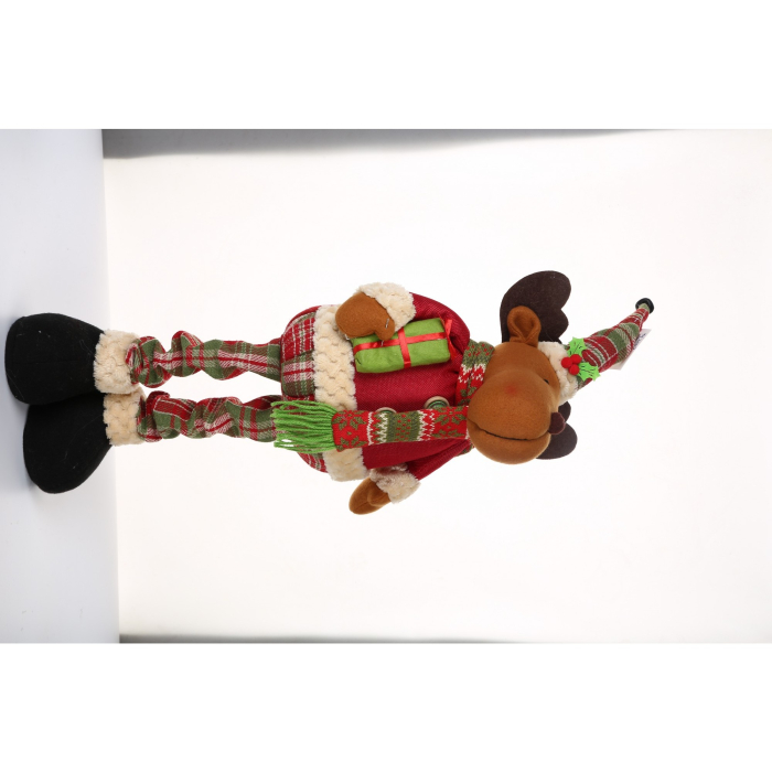 Jucarie decorativa, Flippy, Ren, inaltime 48 cm,  cu extensie pana la 68 cm, latime 24 cm, lana, tesatura de plus, poliester, interior/exterior [3]