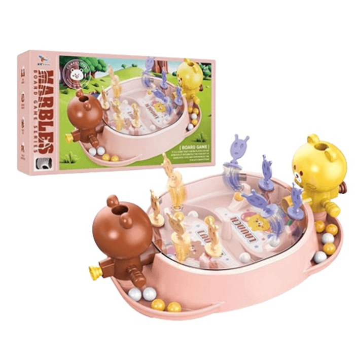 Jucarie Interactiva, Flippy, Model Ursuleti, Joc de Masa, +5 Ani, Portabil, 2 Jucatori, 19 x 7 x 11.3 cm, Roz [1]