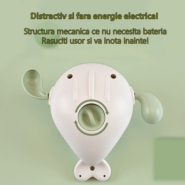 Jucarie pentru baie pentru copii, Flippy, balena verde [2]