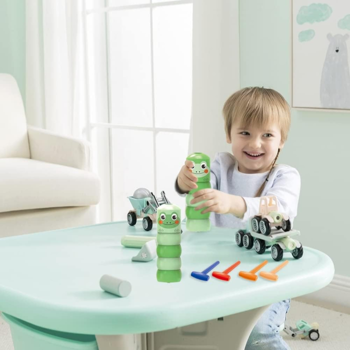 Jucarie Pentru Copii, Flippy, Broaca Indestructibila, 6 Piese Demontabile, +3 Ani, Verde [7]