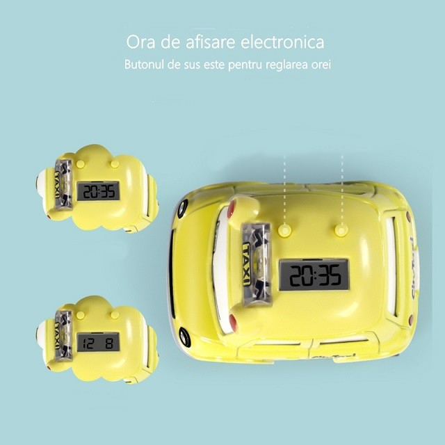 Jucarie pentru copii, Flippy, Masina-ceas, Galben [6]
