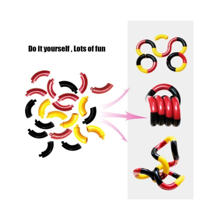 Jucarie senzoriala antistres, Fidget Twist cu miscari infinite de decompresie, Multicolor [1]