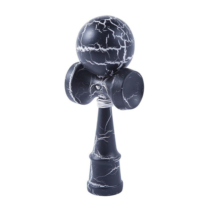 Kendama Ball Full Crack Alb Lemn Fag Negru [2]
