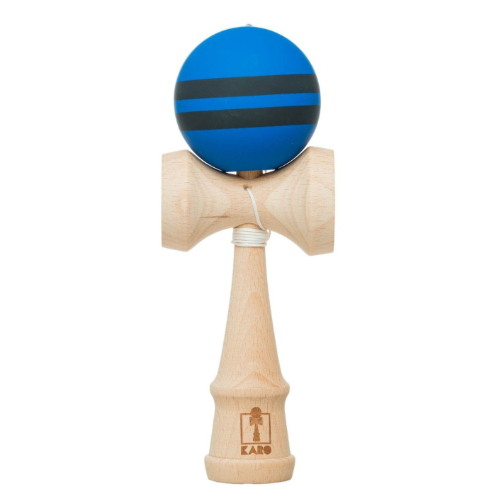 Kendama Karo Grip Rubber Stripe Lemn Fag Albastru Negru [2]