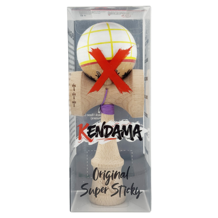 Kendama X Originala, Profesionala, Flippy, Big Cups V2, Model Glob Super Sticky Legendary Cupe Mari, Rulment Metalic cu Ata 55 cm, Alb/Galben/Rosu [4]