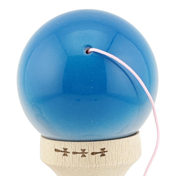 Kendama X Originala, Profesionala, Flippy, Big Cups V2, Super Sticky Cupe Mari, Rulment Metalic cu Ata 55 cm, Albastru/Gri/Bleu [9]