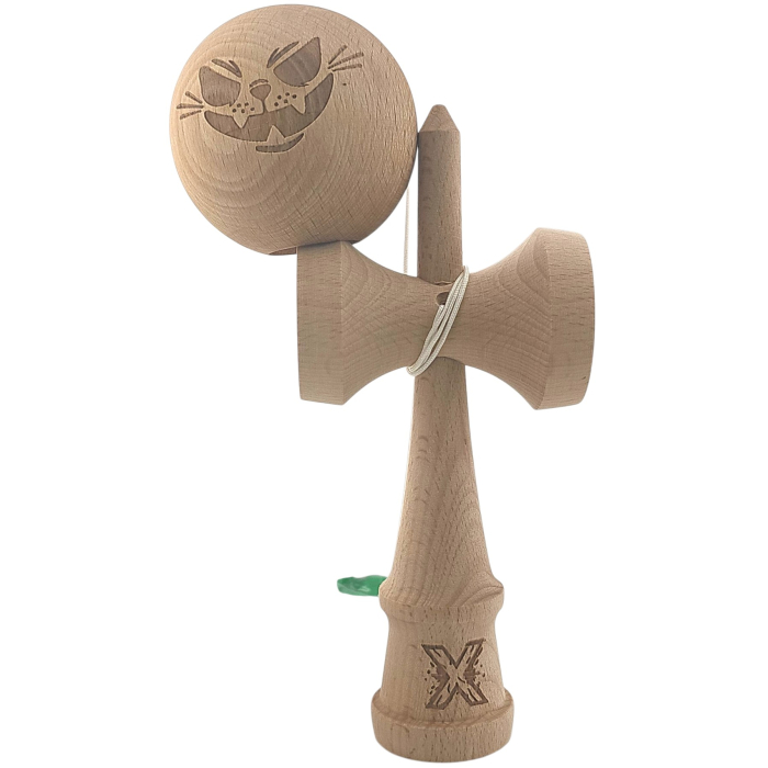 Kendama X Originala, Profesionala, Flippy, din Lemn, 18 cm, Special, Crazy Cat, Lemn [3]