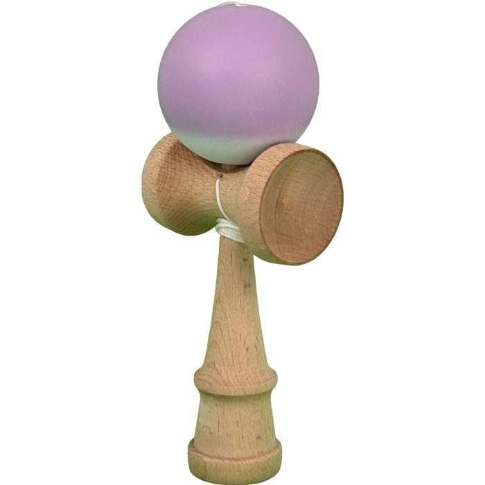 Kendama X Originala, Profesionala, Flippy, din Lemn, Rubber Grip, 18 cm, Gradient Lila/Alb [2]
