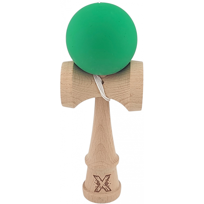 Kendama X Originala, Profesionala,  Flippy, din lemn, Rubber Grip, 18 cm, Verde [5]