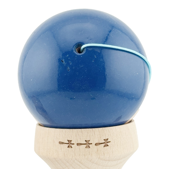 Kendama X Originala RAINBOW, Profesionala, Flippy, Cupe Mari KING SIZE V3, Super Sticky, Gaura in Baza, Rulment Metalic, din lemn 18 cm, Ata 55 cm, Albastru/Maro [9]