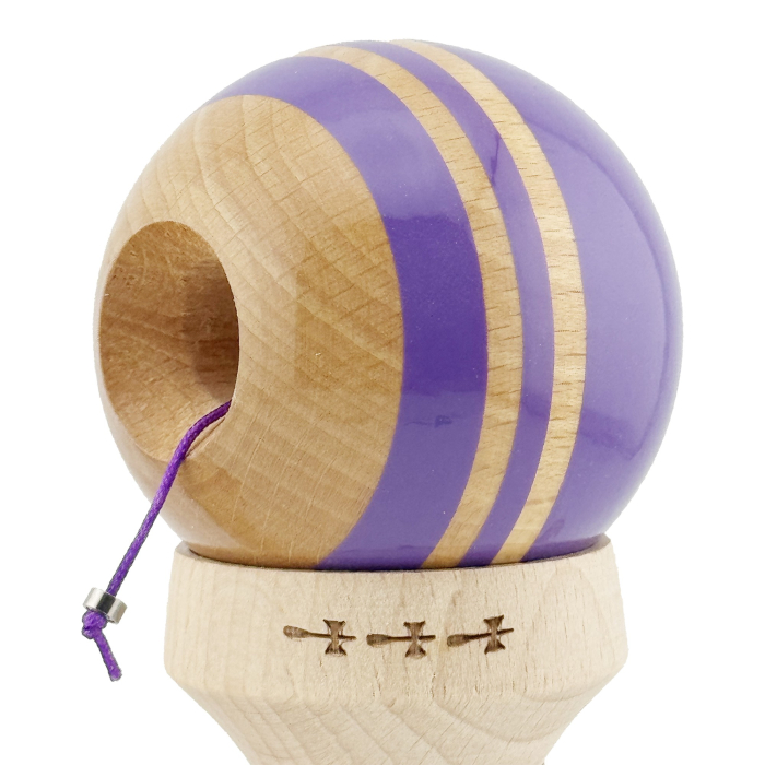 Kendama X Originala RAINBOW, Profesionala, Flippy, Cupe Mari KING SIZE V3, Super Sticky, Gaura in Baza, Rulment Metalic, din lemn 18 cm, Ata 55 cm, Indigo/Maro [6]