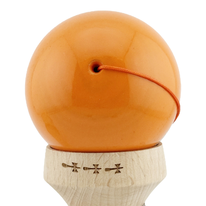 Kendama X Originala RAINBOW, Profesionala, Flippy, Cupe Mari KING SIZE V3, Super Sticky, Gaura in Baza, Rulment Metalic, din lemn 18 cm, Ata 55 cm, Portocaliu/Maro [9]