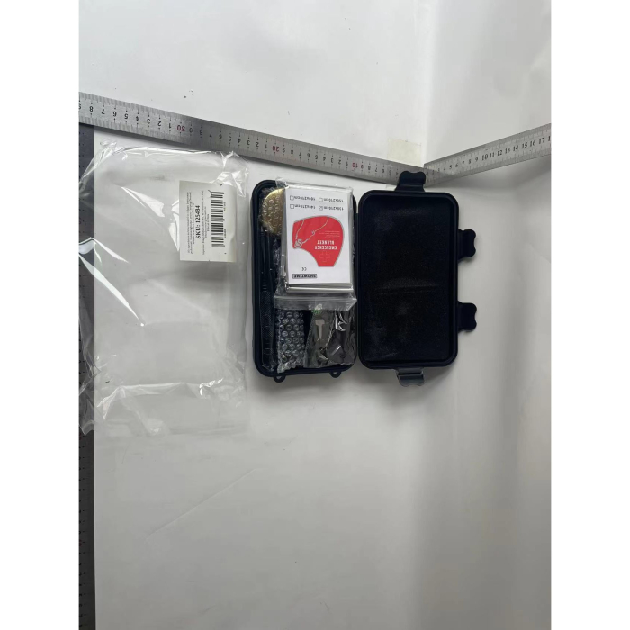 Kit de Supraviețuire Multifuncțional 16 în 1, Flippy, cu Instrumente Profesionale, Agățătoare pentru Ghiozdan și Borsetă de Depozitare Inclusă, pentru Camping, Drumeții și Aventuri în Aer Liber, Negru [10]