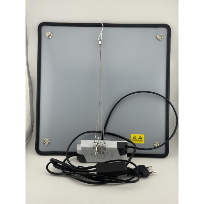 Lampa Crestere Plante, Flippy, Model Keel Edge, 500 LED, 85-265 V, 45 W, Spectru Alb Cald, Rosu si Albastru, 30 x 30 cm, Negru [6]