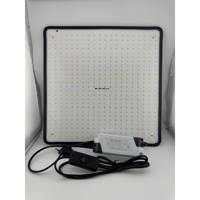 Lampa Crestere Plante, Flippy, Model Keel Edge, 500 LED, 85-265 V, 45 W, Spectru Alb Cald, Rosu si Albastru, 30 x 30 cm, Negru [4]