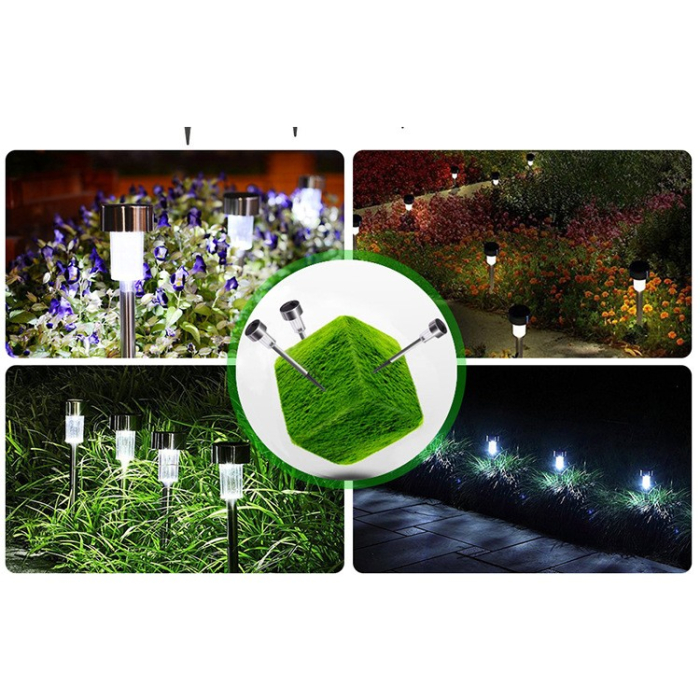 Lampa solara LED de Gradina, Flippy, Set 12 Bucati, Dispersor normal, putere 0.06W, Rezistenta IP 44, Lumina Alba Rece, 29 x 4.5 x 4.5 cm, Argintiu [8]