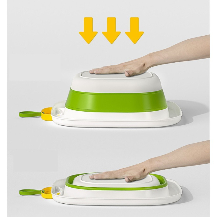 Lavoar Pliabil , pentru Copii 1-8 Ani, Model Animat, din PP+TPE, 32x29x10 cm, Verde [4]