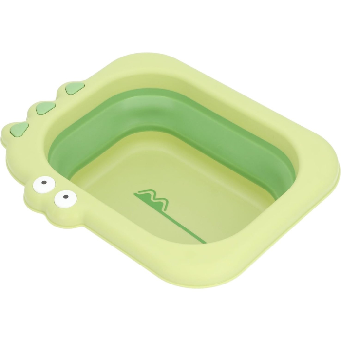 Lavoar Pliabil , pentru Copii, din PP/TPE, Portabil, Model Crocodil, 30x24.5x9 cm, Verde [5]