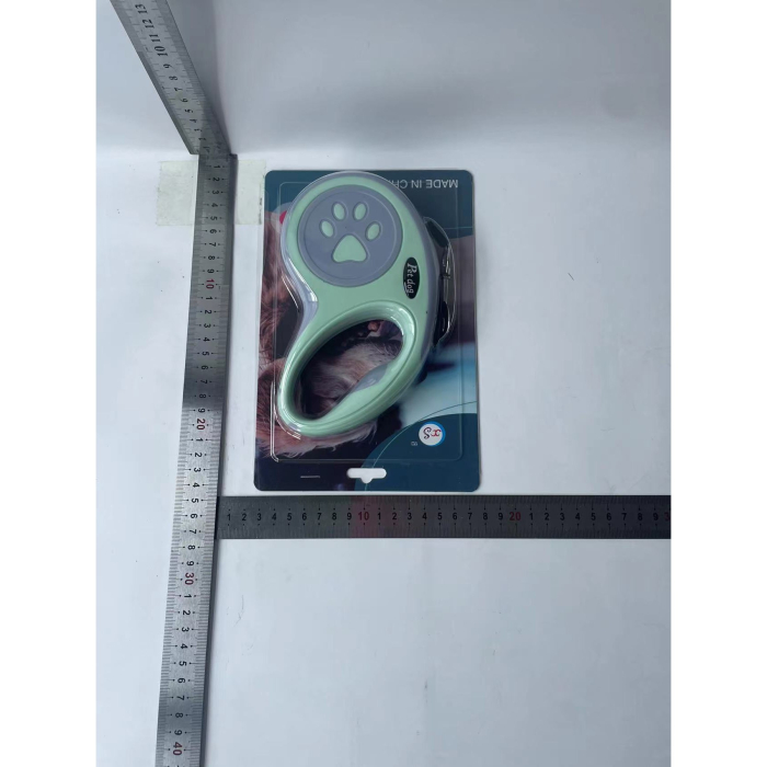 Lesa Automata Retractabila,  , pentru Caini, 5 m, 20 kg, ABS, Verde/Bleu, 8x12x4 cm [6]