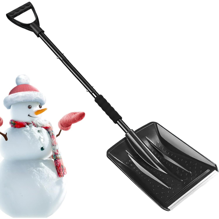Lopata de Zapada, Flippy, Multifunctionala, Demontabila, cu Maner Antiderapant, Aluminiu, Plastic, Solutia pentru Iarna, pentru Deszapezire, 80x11x25.7 cm, Neagra [3]