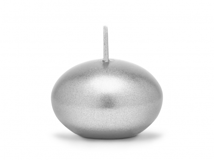 Lumânare plutitoare disc, argintie, 4cm [2]
