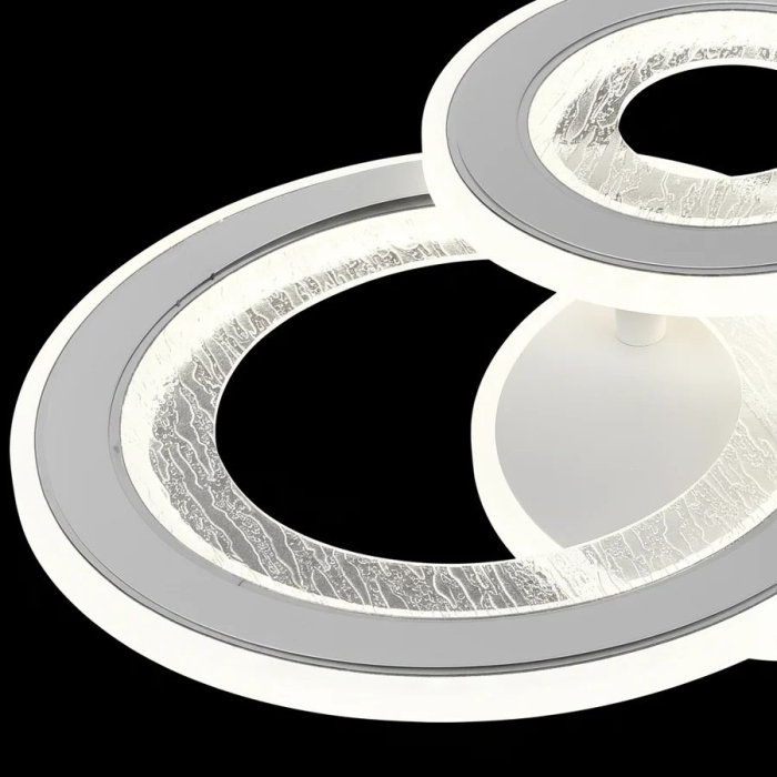 Lustra LED 53W, 3 Cercuri, lumina Rece/Calda/Neutra, Alb [4]