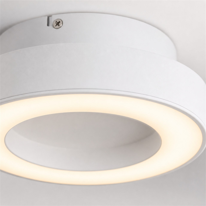 Lustra LED ALAJA, 33W, Diametru 22cm, Lumina Calda/Neutra/Rece, Alb, Metal si Acril [6]