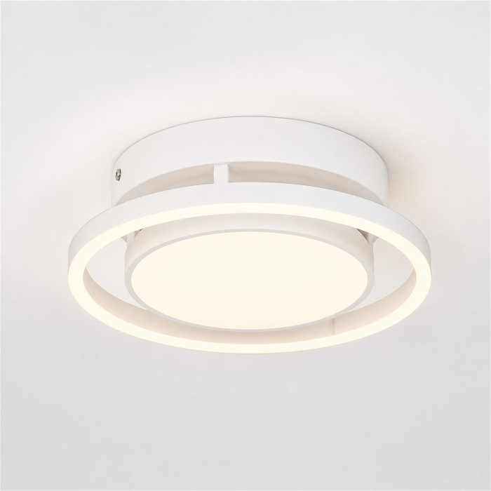 Lustra LED ALAJA, 33W, Diametru 22cm, Lumina Calda/Neutra/Rece, Alb, Metal si Acril [7]