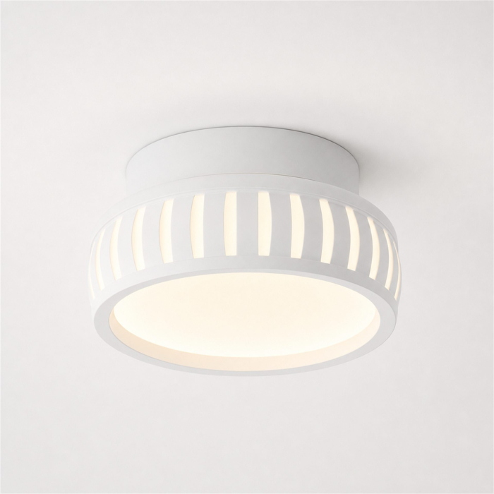 Lustra LED CELUN, 33W, Diametru 21cm, Lumina Calda/Neutra/Rece, Alb, Metal si Acril [6]