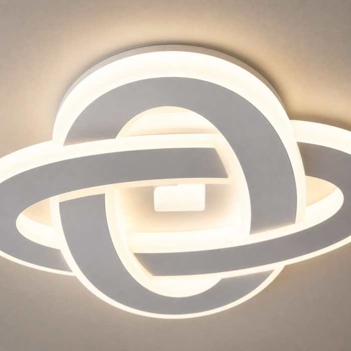 Lustra LED CRINELLA 45W, Diametru 23cm, lumina Rece/Calda/Neutra, Alb [6]