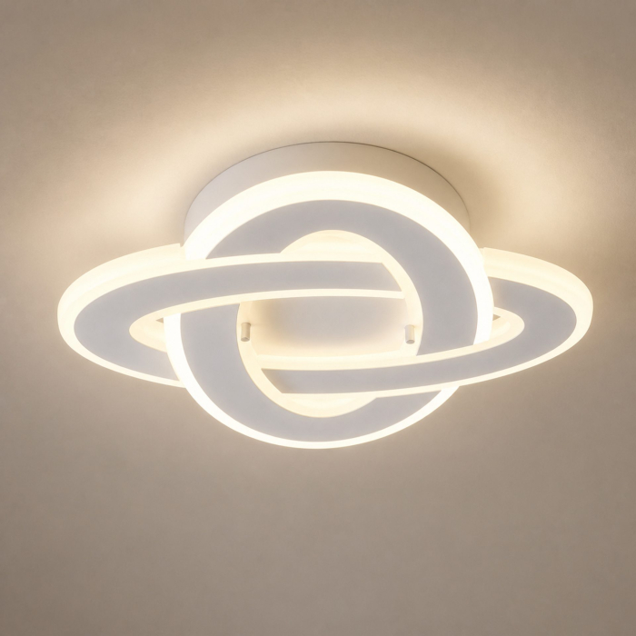 Lustra LED CRINELLA 45W, Diametru 23cm, lumina Rece/Calda/Neutra, Alb [5]