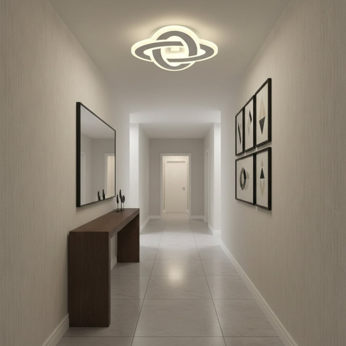 Lustra LED CRINELLA 45W, Diametru 23cm, lumina Rece/Calda/Neutra, Alb [2]