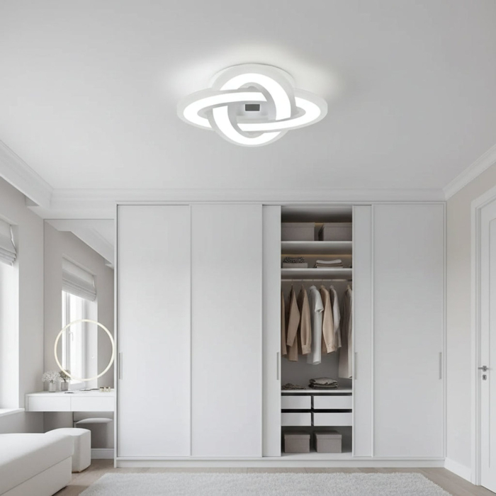 Lustra LED CRINELLA 45W, Diametru 23cm, lumina Rece/Calda/Neutra, Alb [3]
