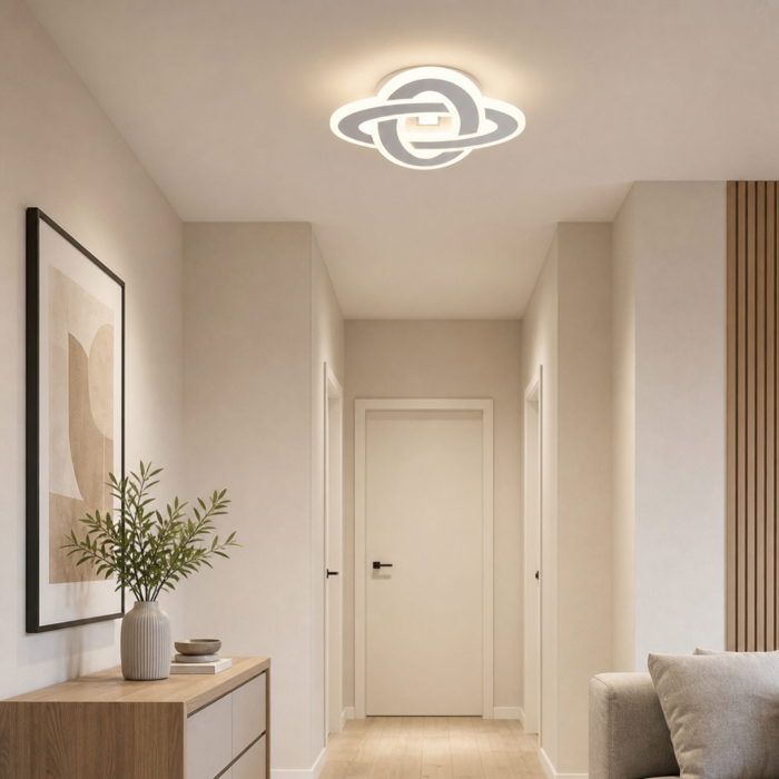 Lustra LED CRINELLA 45W, Diametru 23cm, lumina Rece/Calda/Neutra, Alb [7]