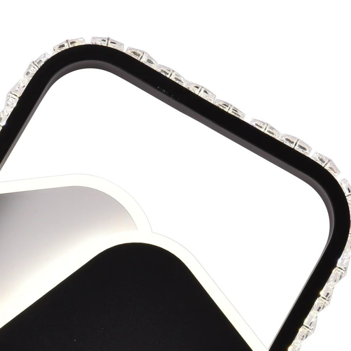 Lustra LED cu cristal PRISMIQ 39W, 3 Patrate, lumina Rece/Calda/Neutra, Negru [4]