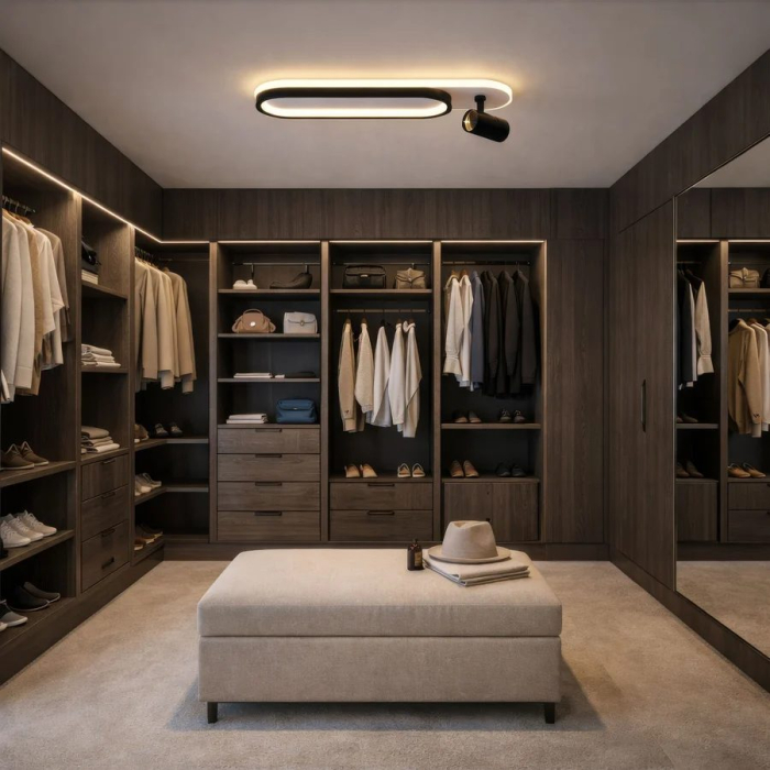 Lustra LED cu Proiector Reglabil FISSO Camilla 49W, lumina 3000/4000/6000k, Negru [6]