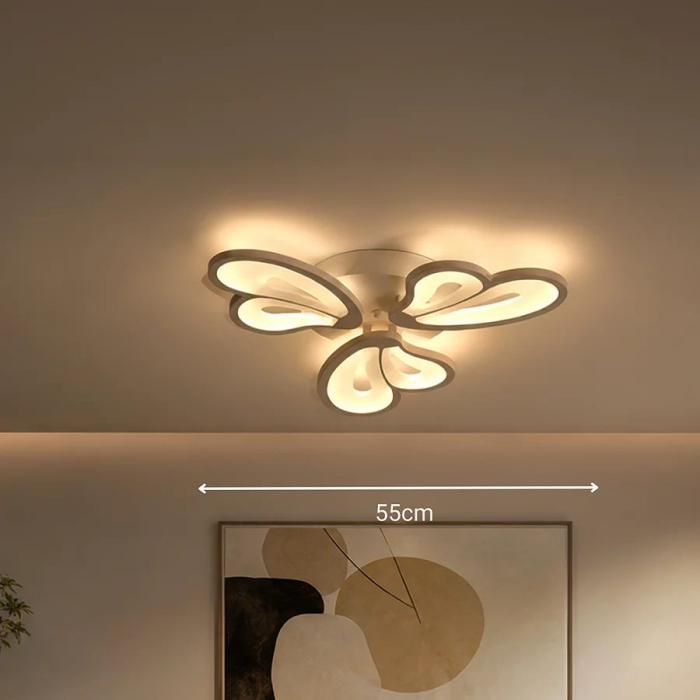 Lustra LED cu telecomanda BLOSSOM 40W, 3 Petale, lumina Rece/Calda/Neutra, Dimabila, Alb [5]