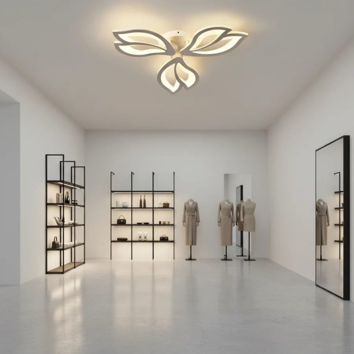 Lustra LED cu telecomanda LILY 40W, 3 Elemente, lumina Rece/Calda/Neutra, Dimabila, Alb [4]