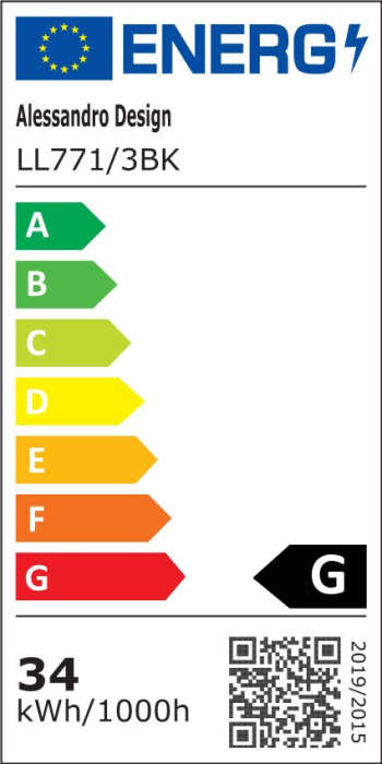 Lustra LED ELIO 24W, 3 Cercuri, Liniara, lumina Rece/Calda/Neutra, Negru [5]
