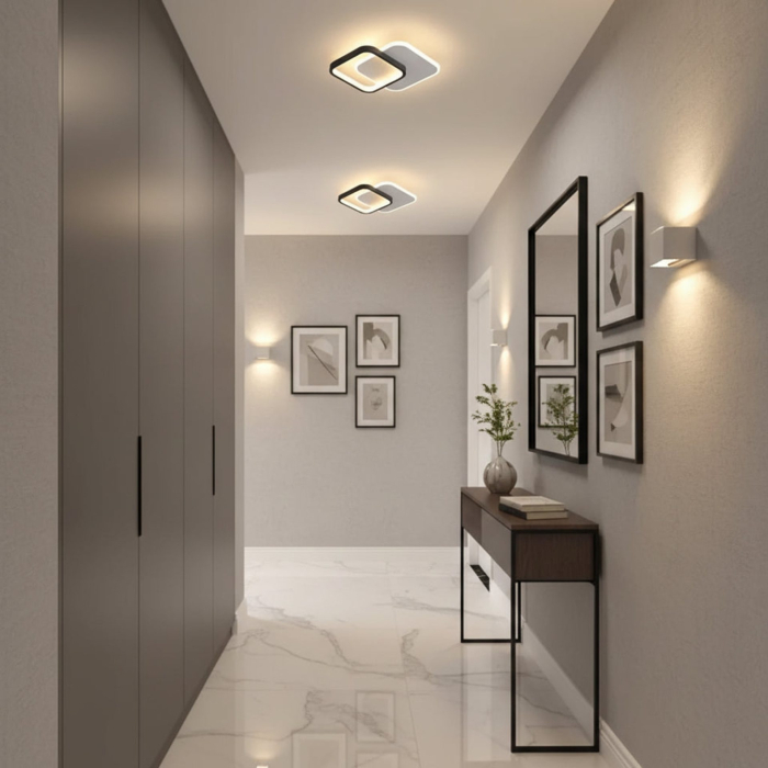 Lustra LED MARCELO 30W, lumina Rece/Calda/Neutra Alb Negru [3]