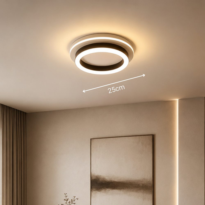 Lustra LED MODERNA 25W, Diametru 20cm, Rotunda, lumina Rece/Calda/Neutra, Negru [7]