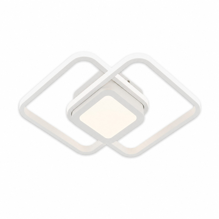 Lustra LED Moderna DUOFORM, Flippy, 21W, Design Geometric cu 3 Patrate, Lumina Calda/Neutra/Rece, Alb [2]
