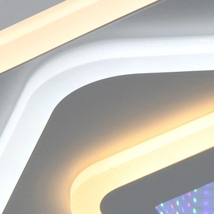 Lustra LED NEXA 3D 46W, Patrata, lumina Rece/Calda/Neutra , Alb [2]