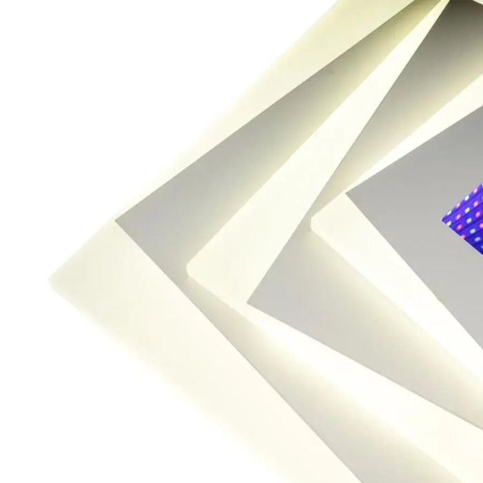 Lustra LED NIVARA RGB 3D 40W, lumina Rece/Calda/Neutra, Alb [2]